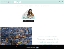 Tablet Screenshot of lespetitesjoiesdelavielondonienne.com